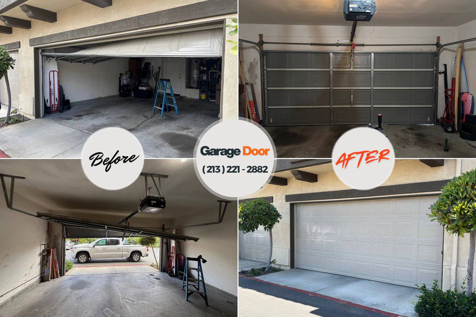 Before and after: garage door repair near me Des Peres